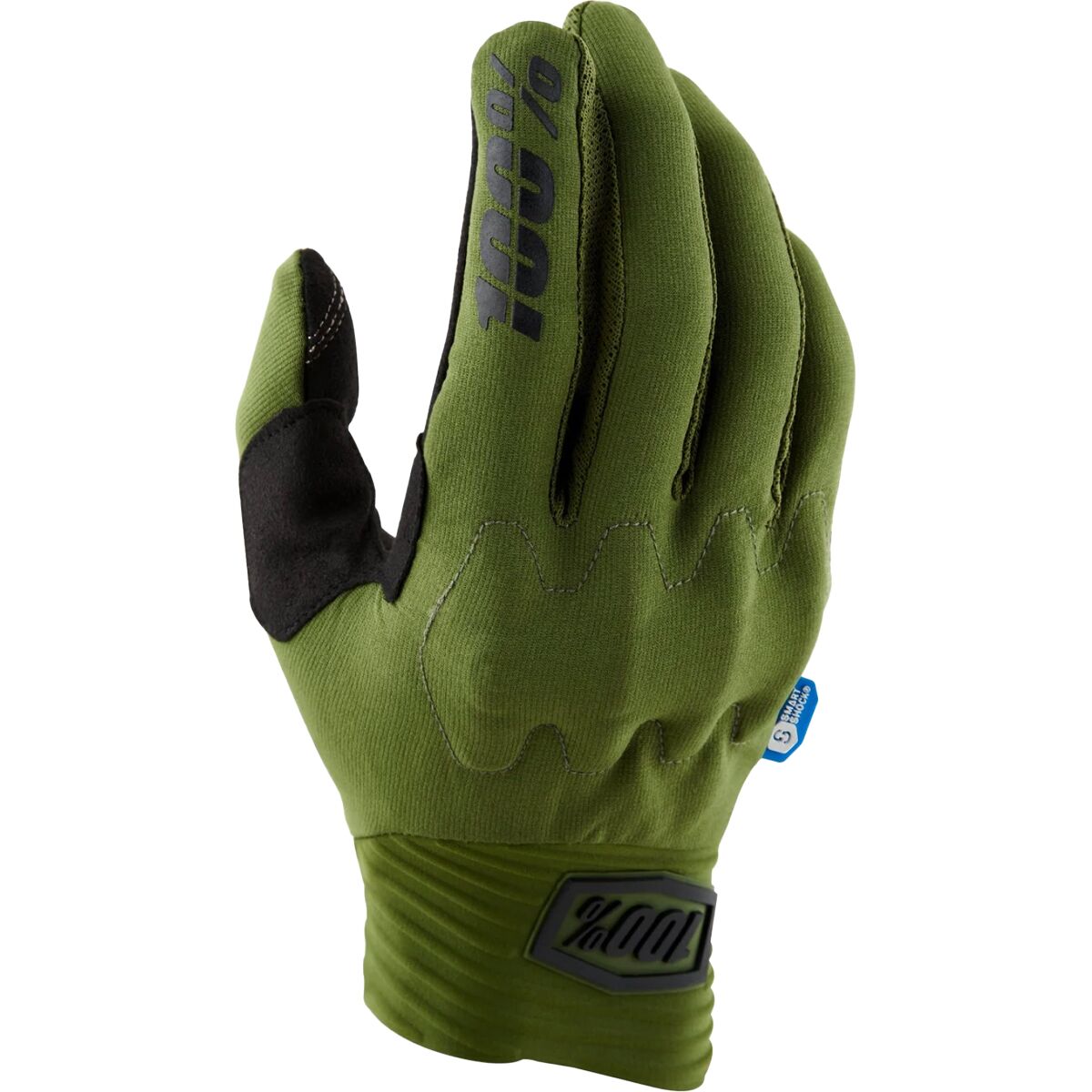 100% Cognito Smart Shock Large Army Green Motocross Gloves (10014-00027)