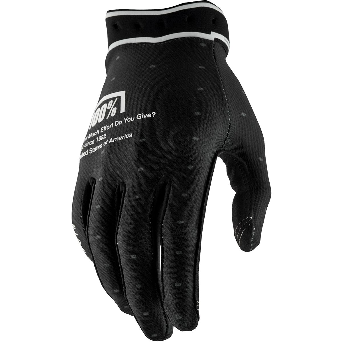 100% 2025 Ridefit Gloves - Black, Small