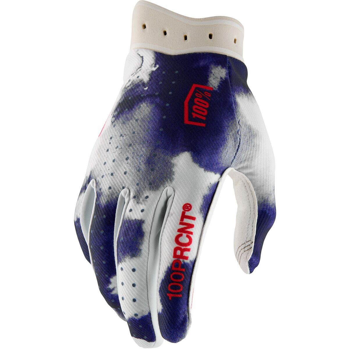 100% iTrack Glove - Men's Blue/White, L