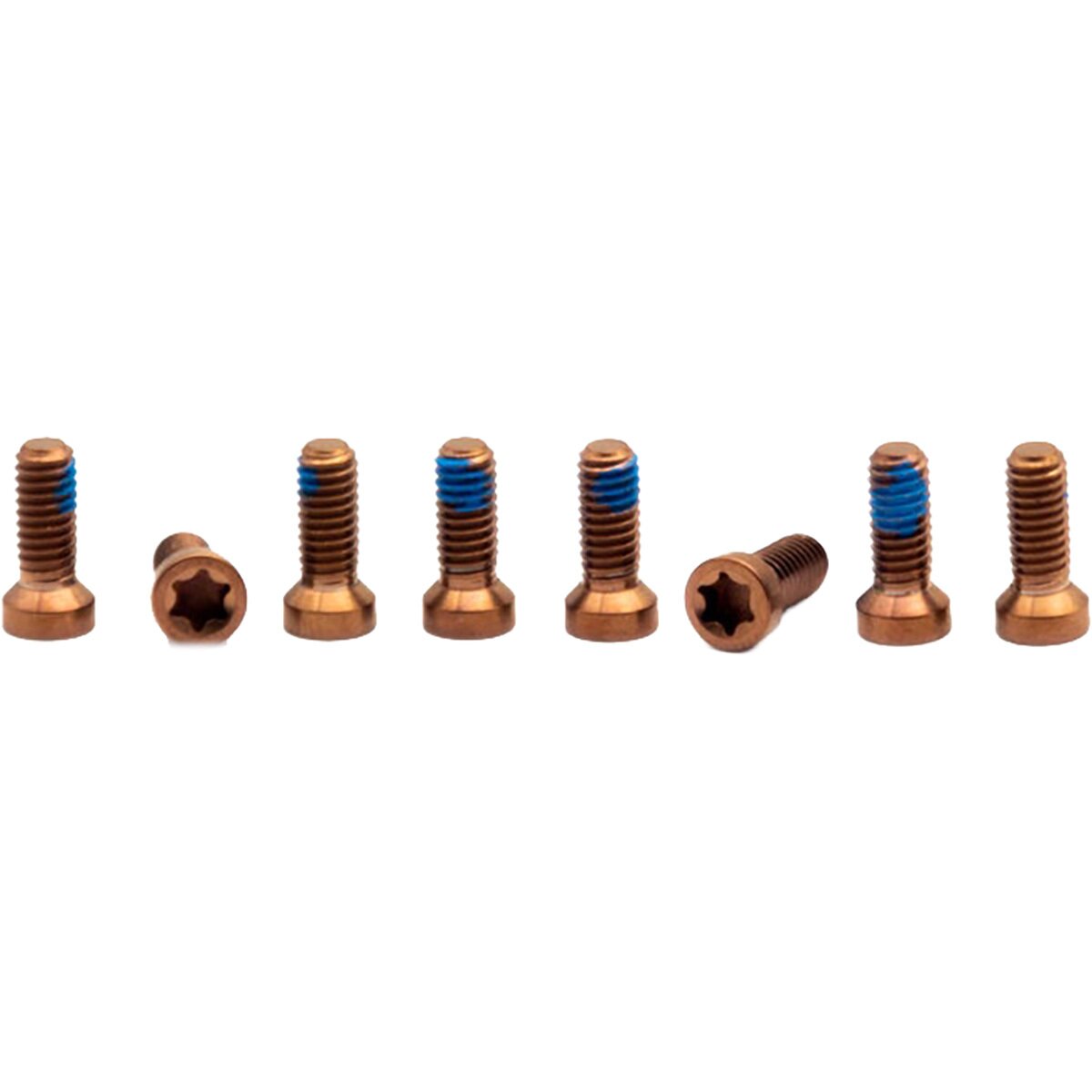 OAK Components Titanium Screw Set (8 pcs) Copper, M4x9 for 8-Bolt Chainring Assembly