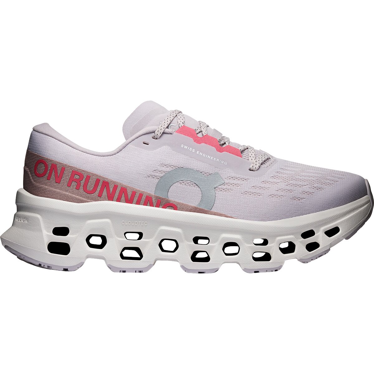 On On Cloudmonster 3 Running Shoe - Women's Ether/Ivory, 10.0 - $189.95 at Competitive Cyclist