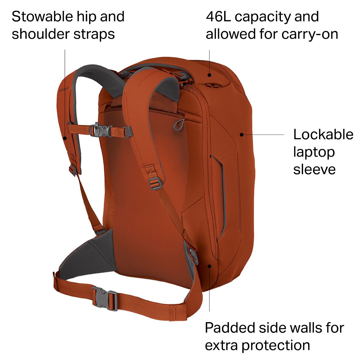 Osprey Packs Porter 46L Backpack Accessories