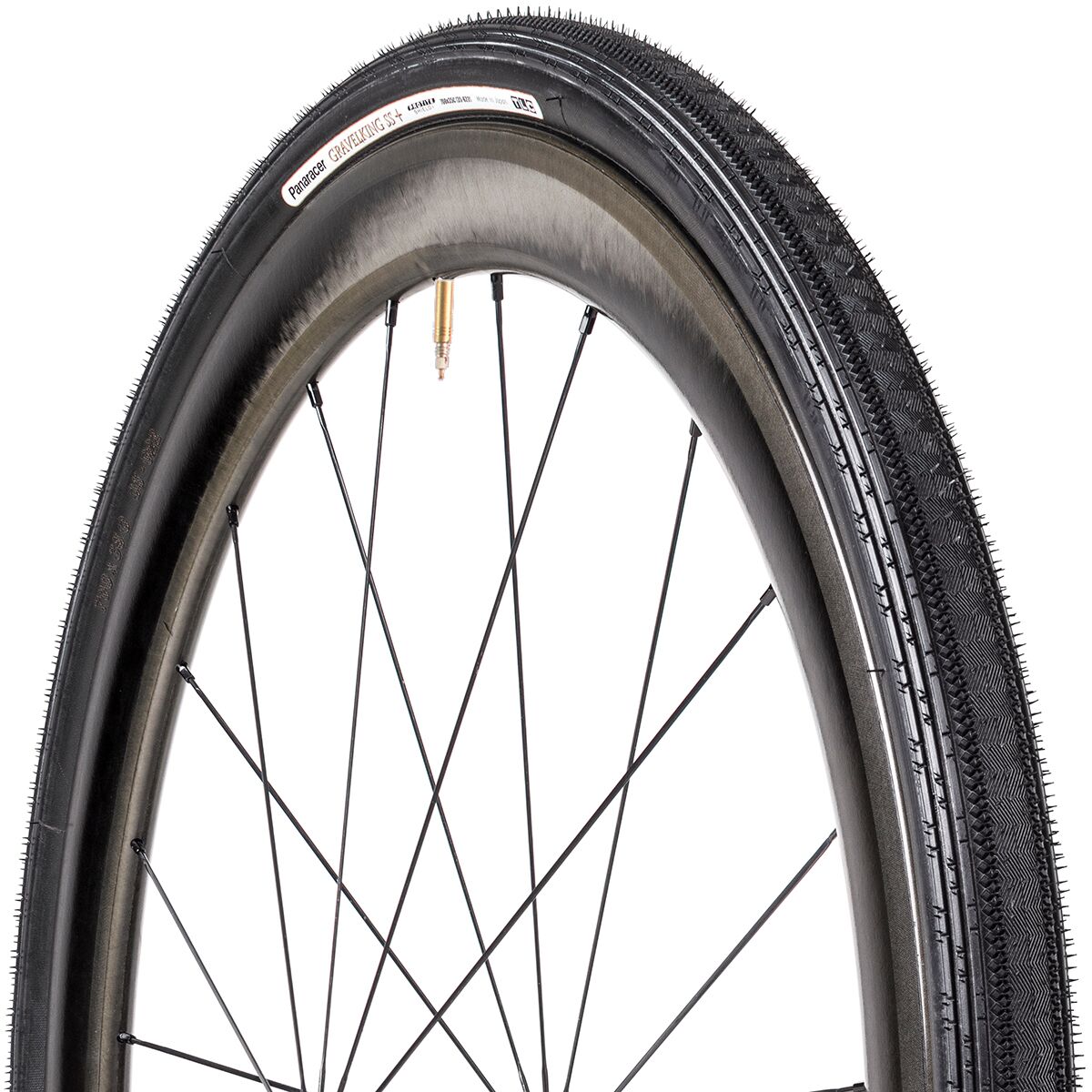 Panaracer Gravelking SS+ Tire - Tubeless Black, 700x38