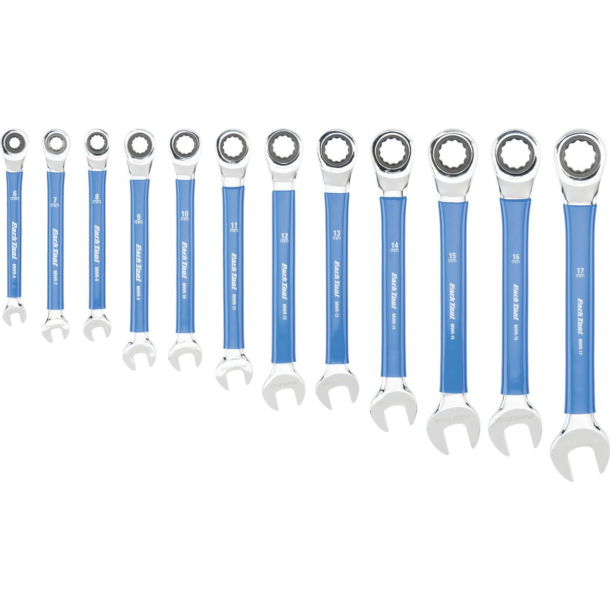 Park Tool Ratcheting Metric Wrench Set Blue, 6mm to 17mm