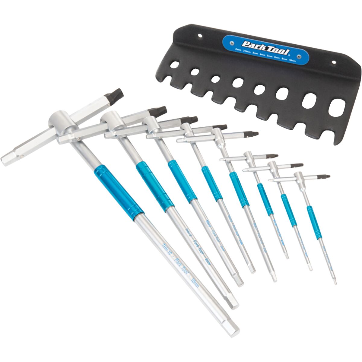 Park Tool | Thh-1 Sliding T-Handle Hex Wrench Set 2, 2.5, 3, 4, 5, 6, 8 And 10Mm Hex Wrenches