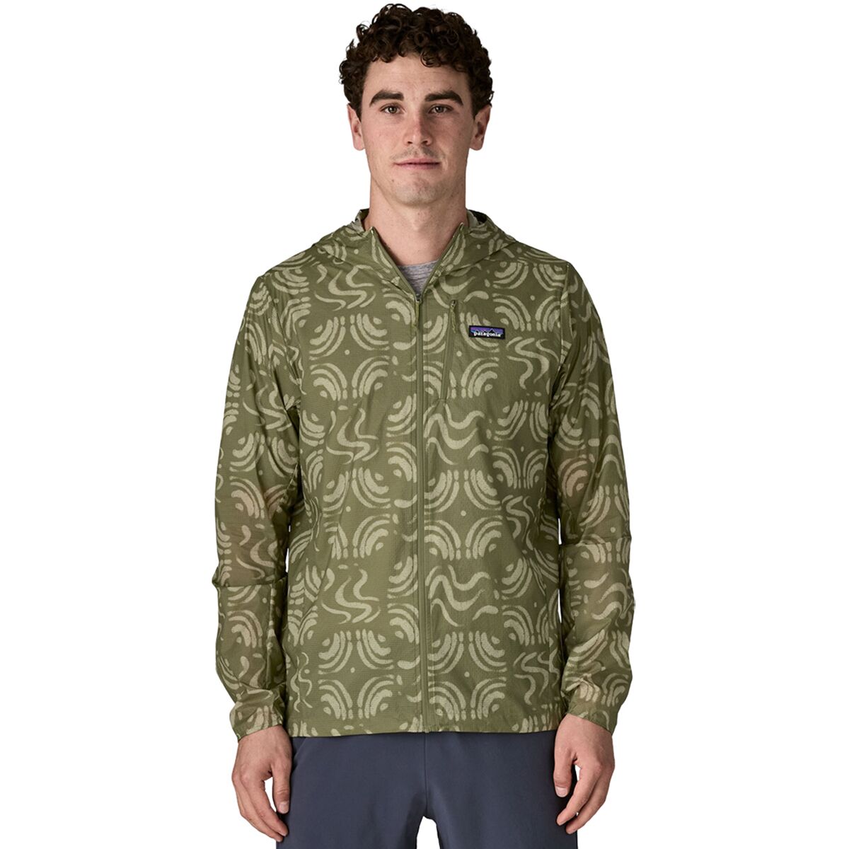 Patagonia Patagonia Houdini Full-Zip Jacket - Men's Sand Waves: Caper Green, XL