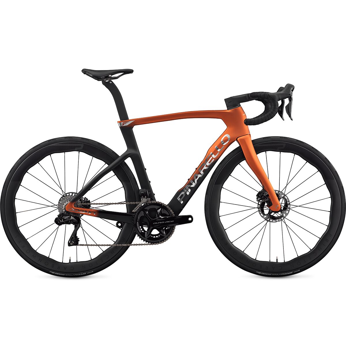 Pinarello Pinarello Dogma F Red AXS PM Peak 4550 Carbon Wheel Road Bike Luxter Amber, 54