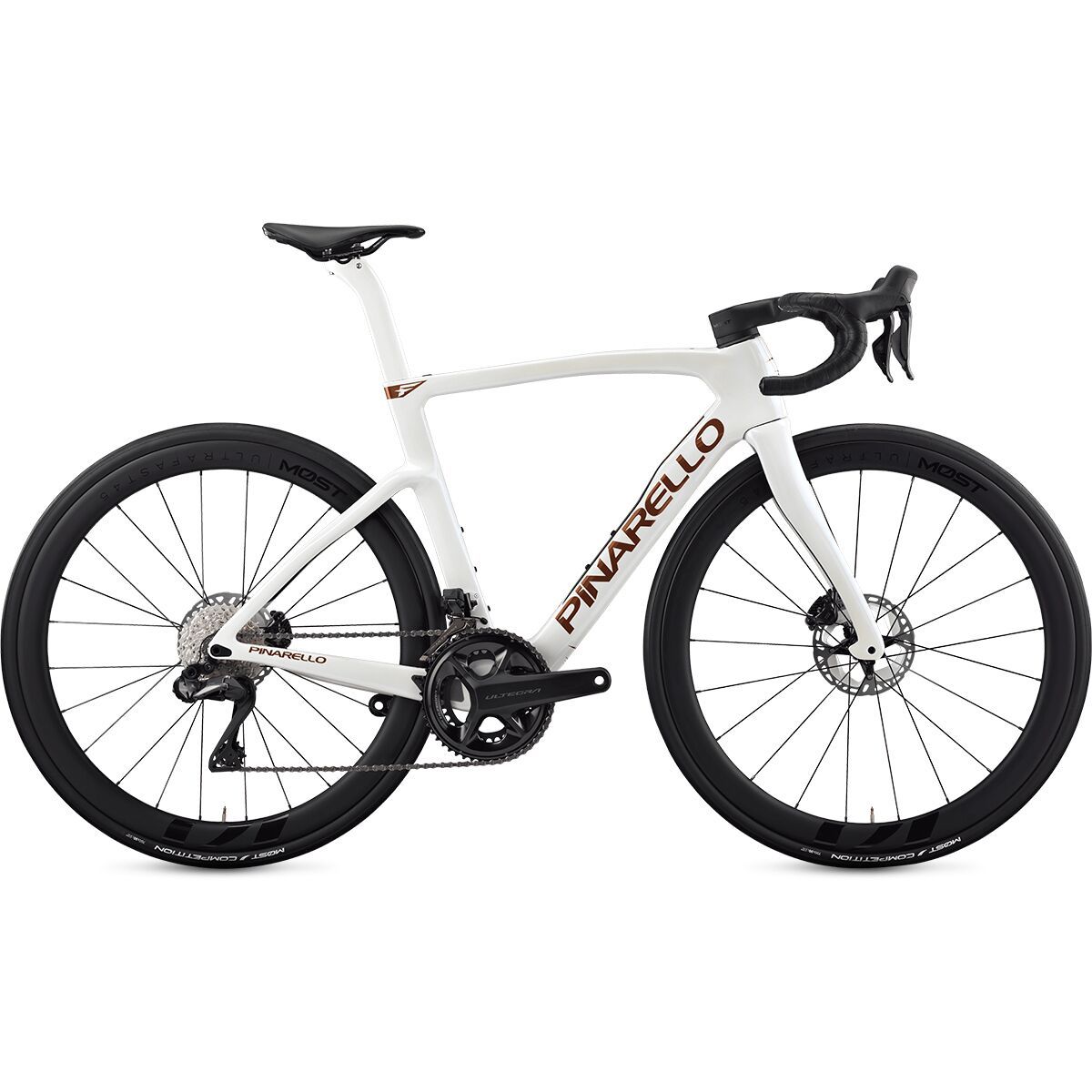 Pinarello Pinarello F7 Ultegra Di2 Ultrafast 45 Carbon Wheel Road Bike Alabaster White Shiny, 56