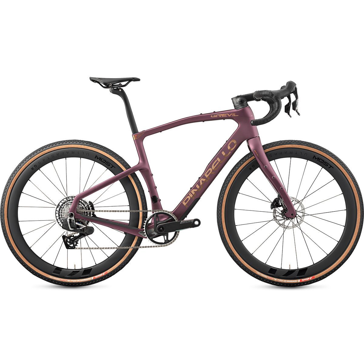 Pinarello Pinarello Grevil F7 GRX Di2 Gravel 45 Carbon Wheel Gravel Bike Polaris Purple Matt, 53