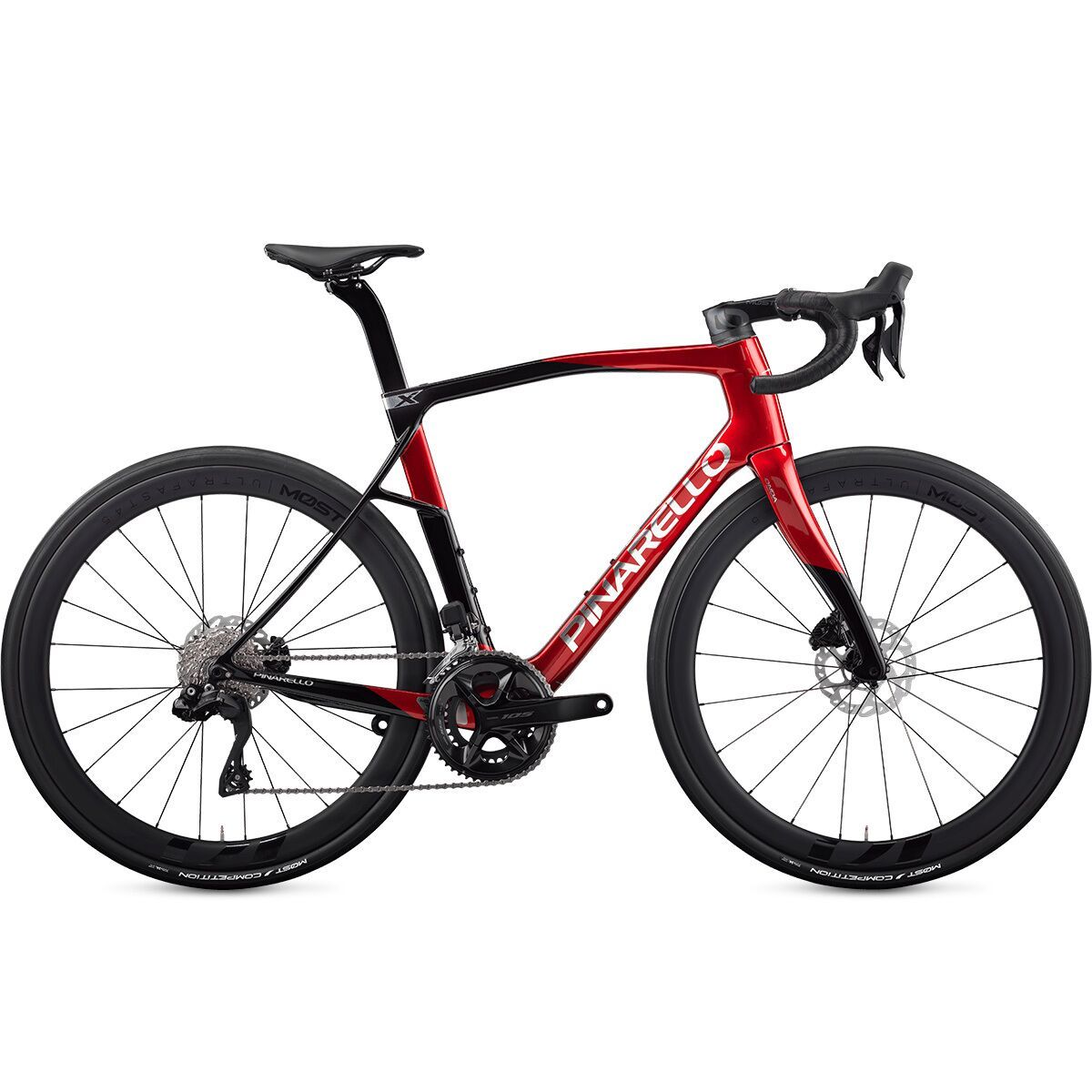 Pinarello Pinarello X5 105 Di2 Ultrafast 45 Carbon Wheel Road Bike Starry Red Shiny, 49