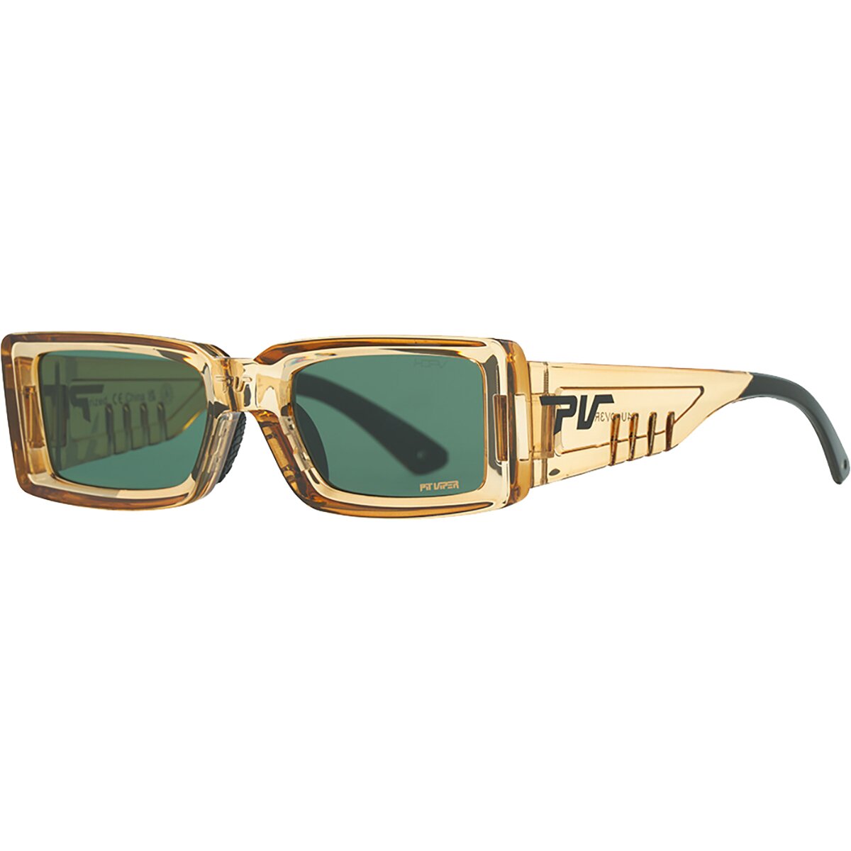Pit Viper Pit Viper The Low Bones HDPV Polarized Sunglasses The Nude Beach/HDPV Polarized Blue-Green, One Size
