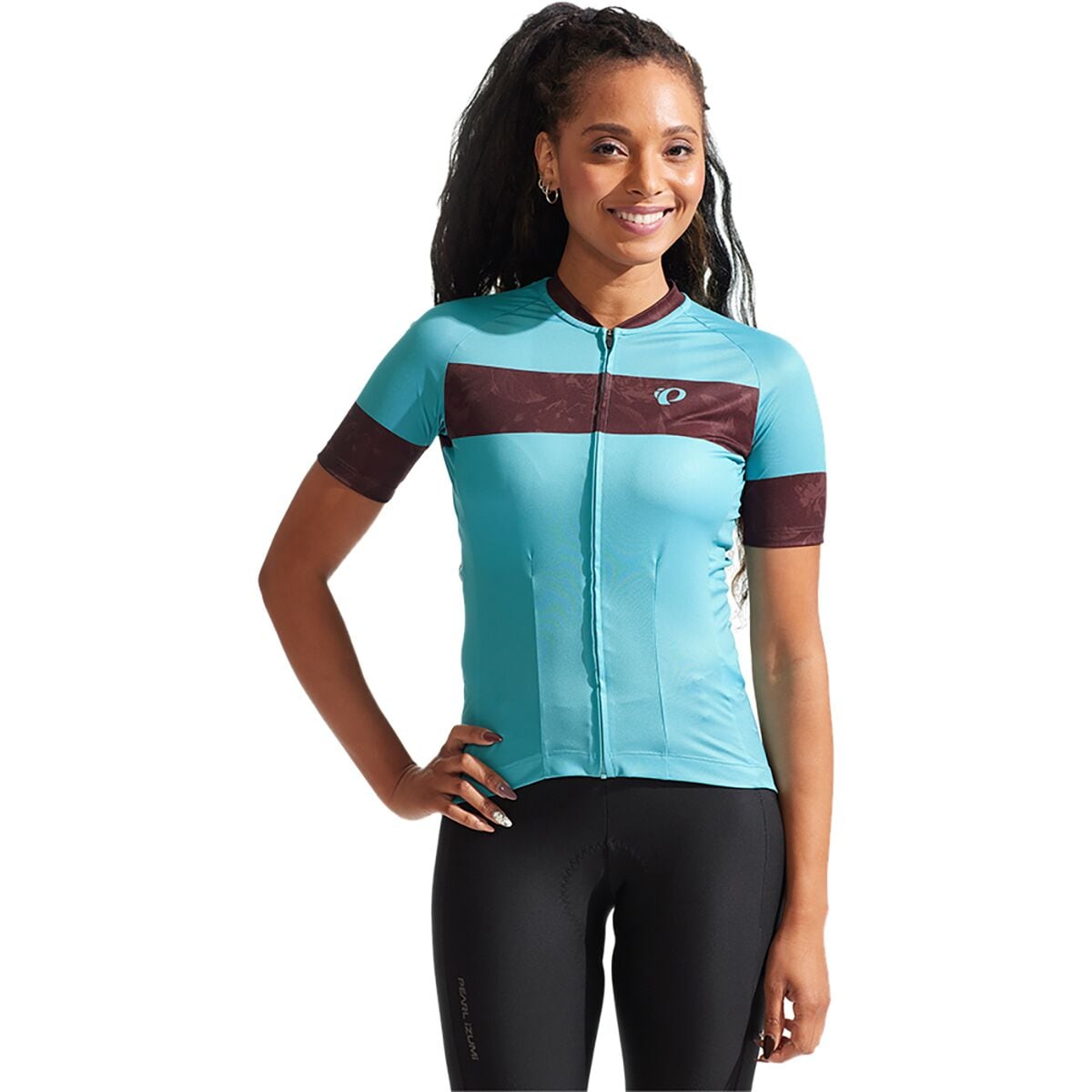 PEARL iZUMi Attack Jersey - Women's Mystic Blue/Cacao Floral, S