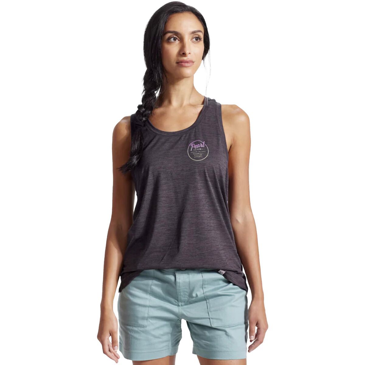 PEARL iZUMi Transfer Tech Tank - Women's Black Heather Gear For Good, S