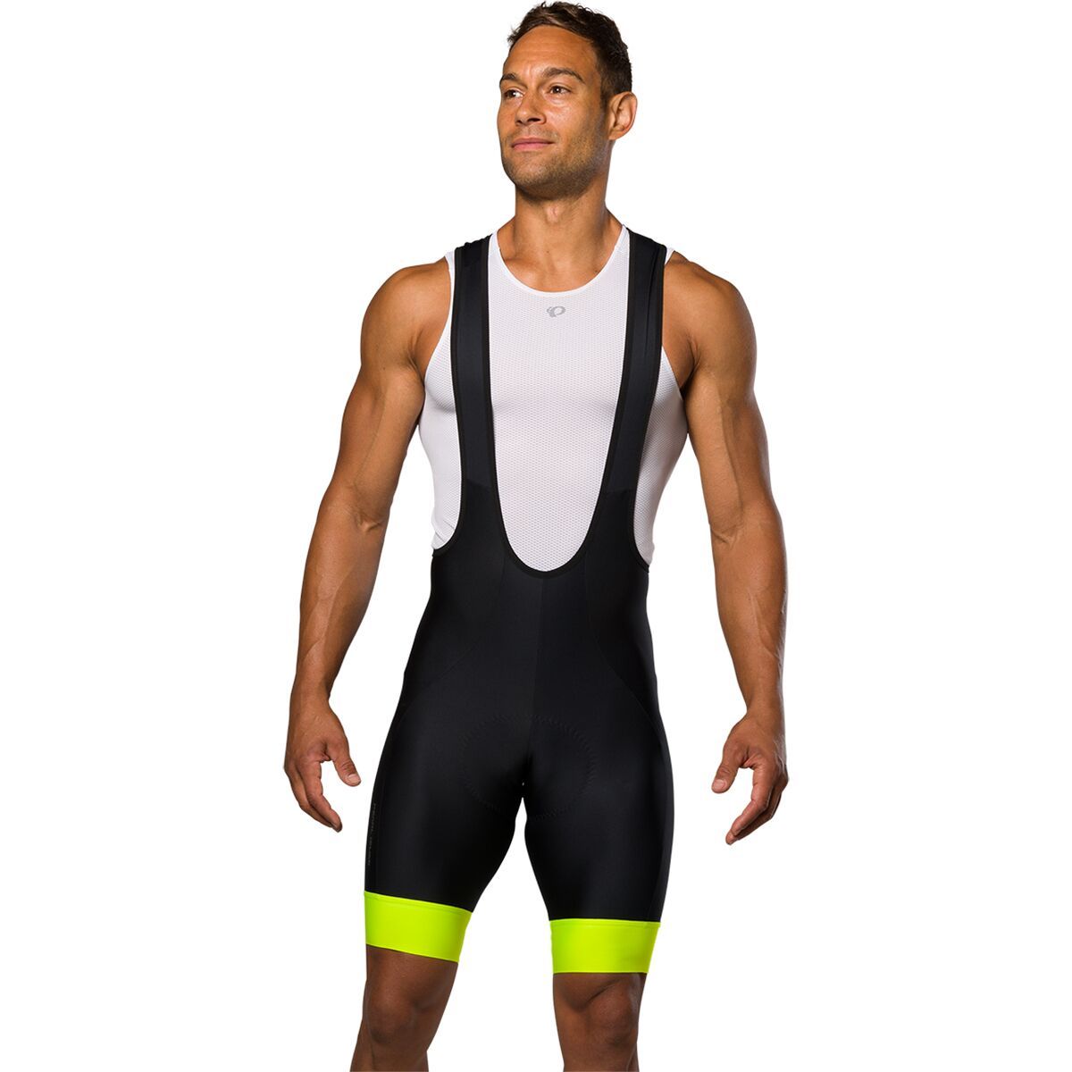 PEARL iZUMi Attack Bib Short - Men's Black/Screaming Yellow, S