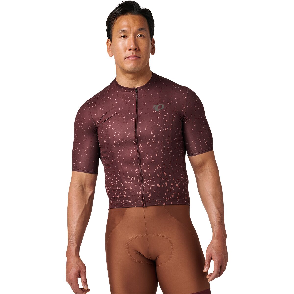 Pearl Izumi | Attack Short Sleeve Jersey Men's | Size Medium In Bitter Chocolate Splatera | Polyester