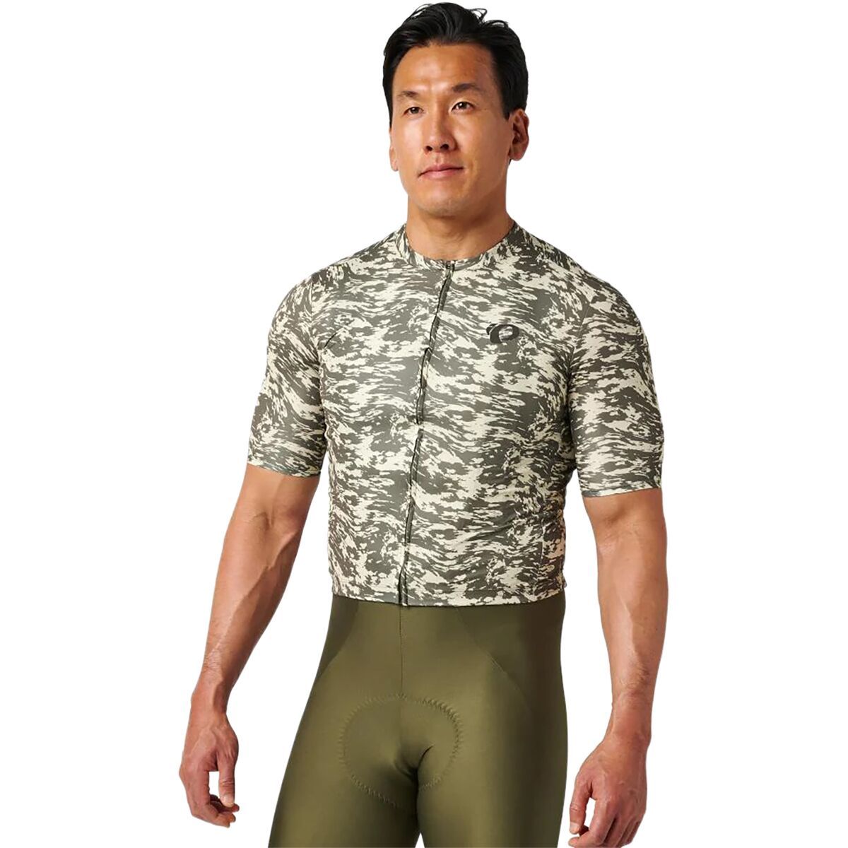 PEARL iZUMi Attack Short-Sleeve Jersey - Men's Deep Lichen Green Waverock, S