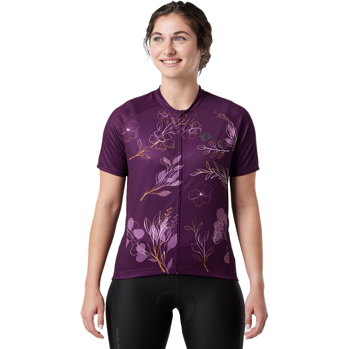 PEARL iZUMi PEARL iZUMi Classic Jersey - Women's Dark Violet/Gold Wildflower, S