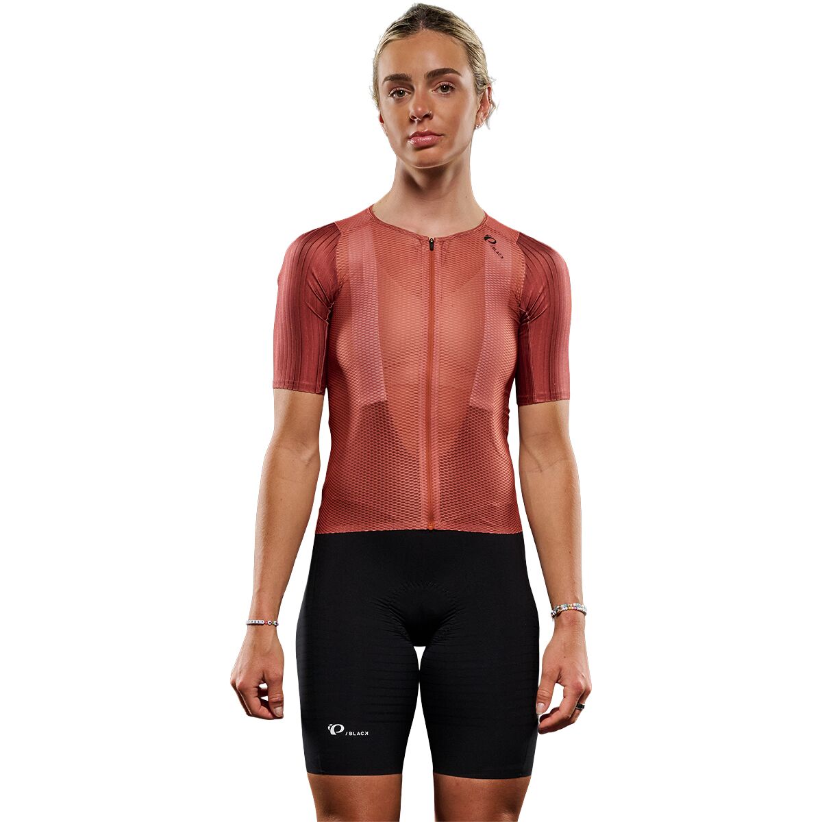 Pearl Izumi PEARL iZUMi PI/Black Mesh Short-Sleeve Jersey - Women's Auburn/Smoked Paprkia, L