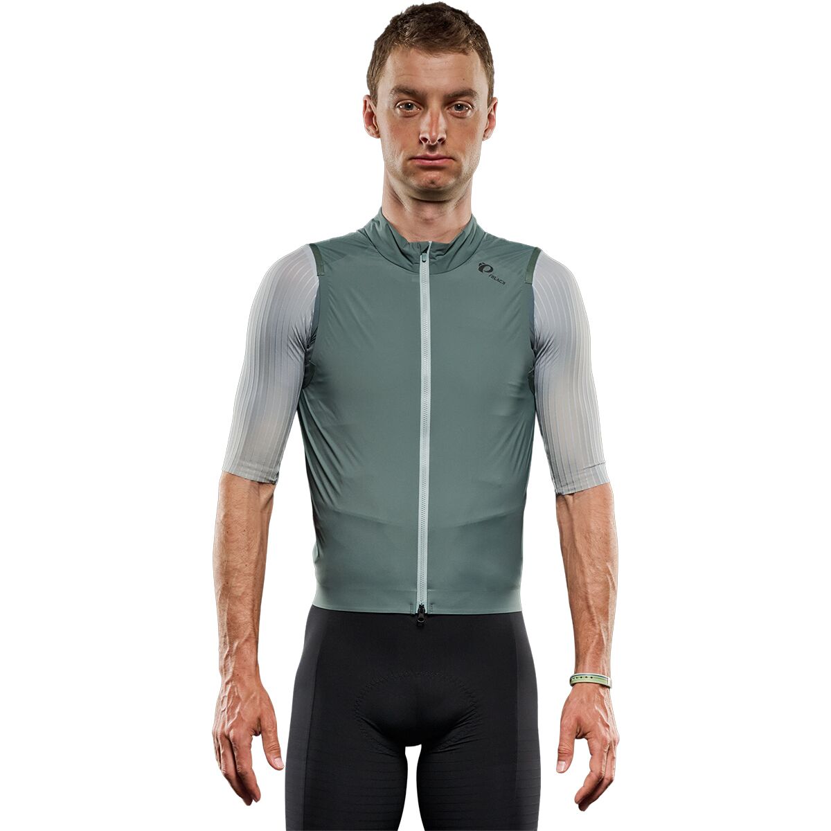PEARL iZUMi PEARL iZUMi Pi PRO/BLACK Wind Vest - Men's Balsam Green, M - $150.00 at Competitive Cyclist
