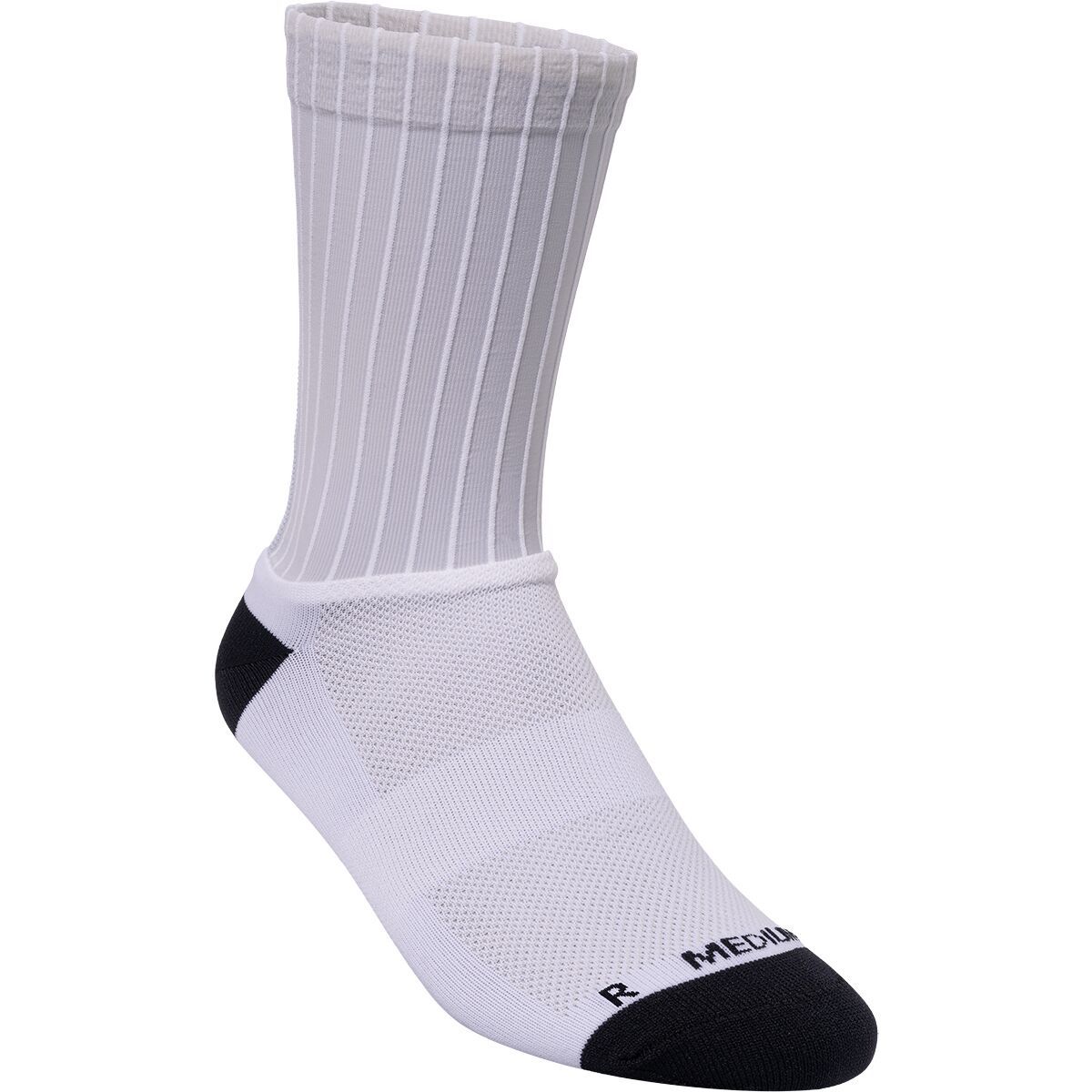 PEARL iZUMi Pi/Black Woven Aero Sock White, XL - Men's