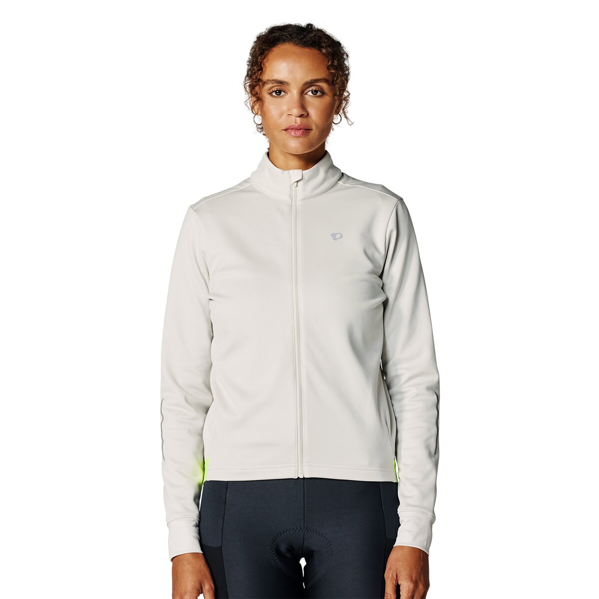 Pearl Izumi PEARL iZUMi Quest Thermal Long-Sleeve Jersey - Women's Silver Birch/Screaming Yellow, S