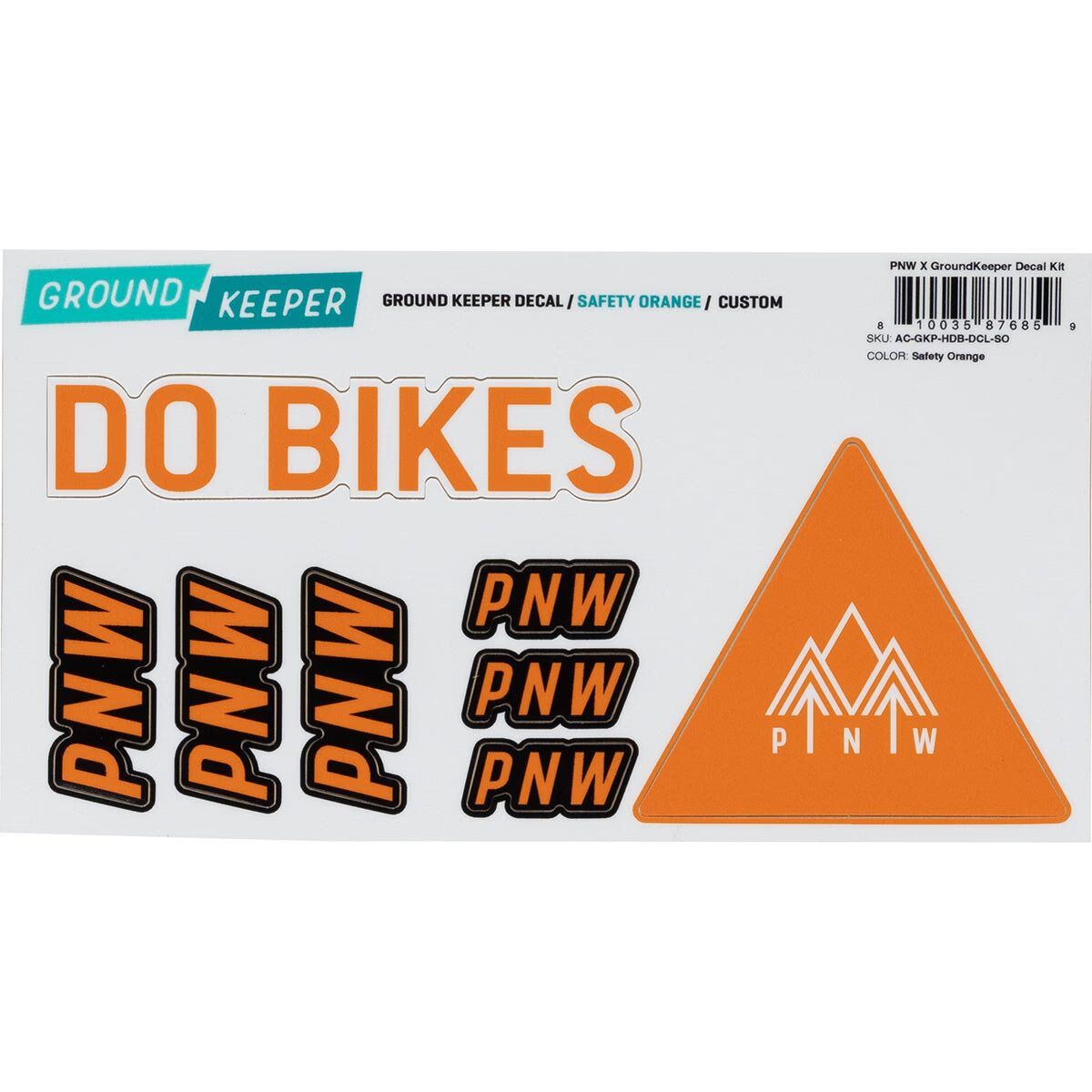 PNW Components Handlebar Decal Kit Safety Orange, One Size