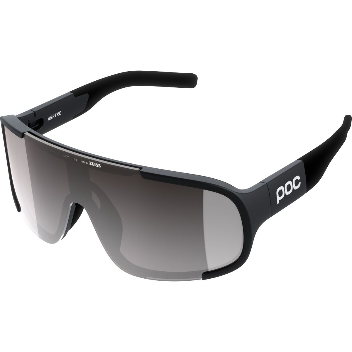 POC Aspire Sunglasses Uranium Black/Clarity Road/Sunny Silver, One Size - Men's