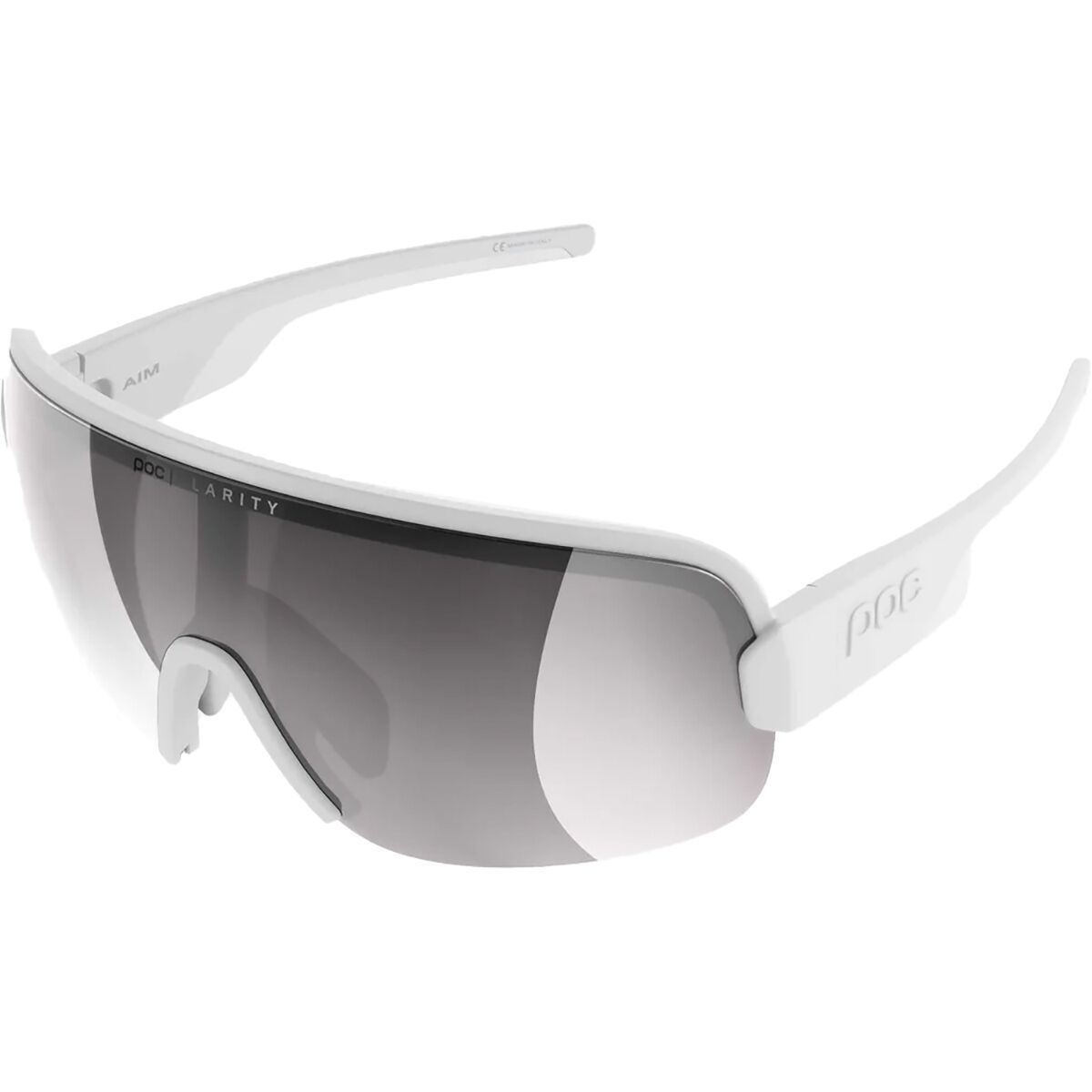 POC Aim Sunglasses Hydrogen White/Clarity Road/Sunny Silver, One Size - Men's