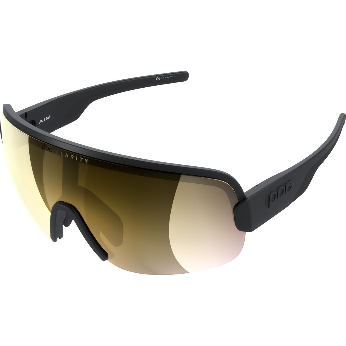 POC Aim Sunglasses Uranium Black/Clarity Road, One Size - Men's