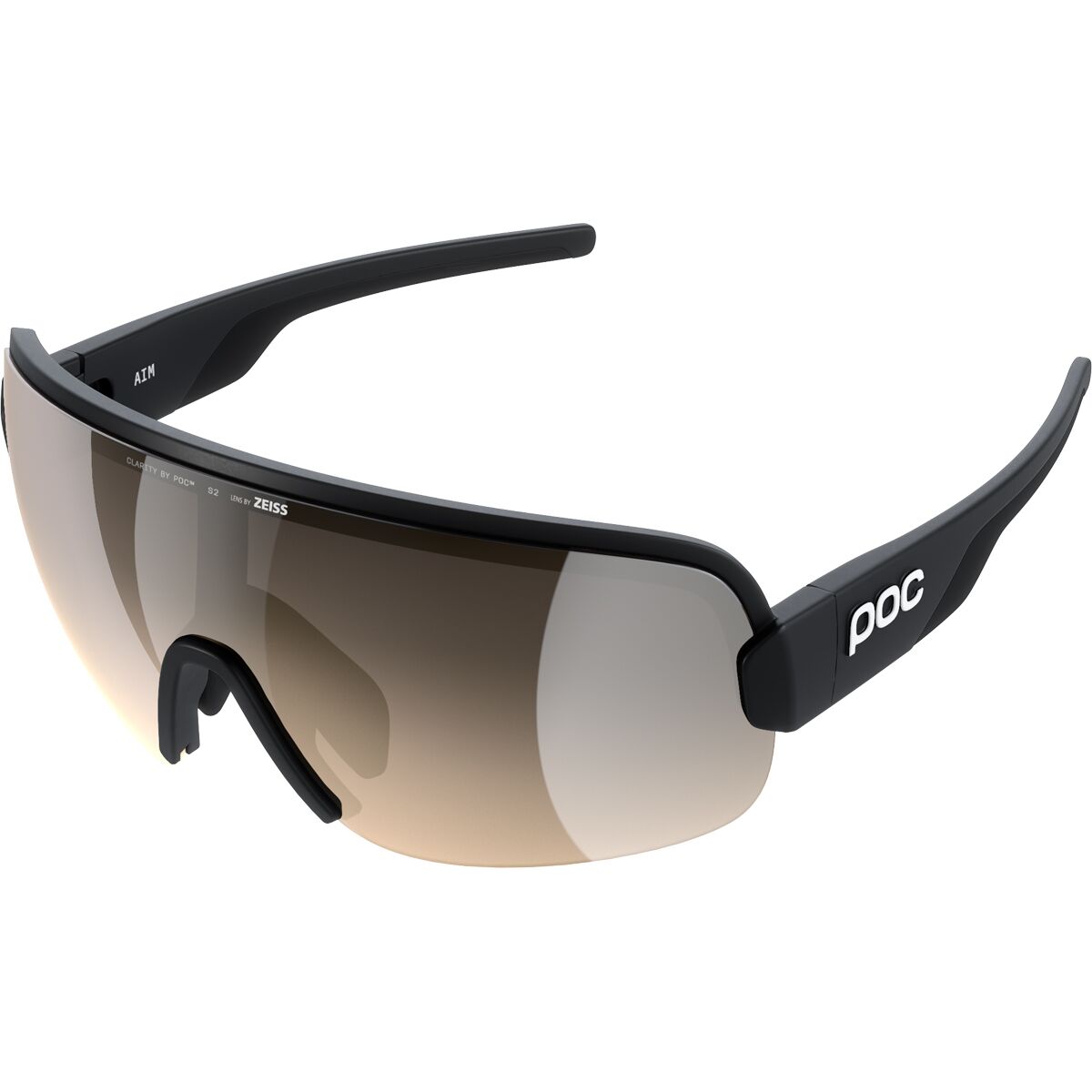 POC Aim Sunglasses Uranium Black/Clarity Trail, One Size - Men's
