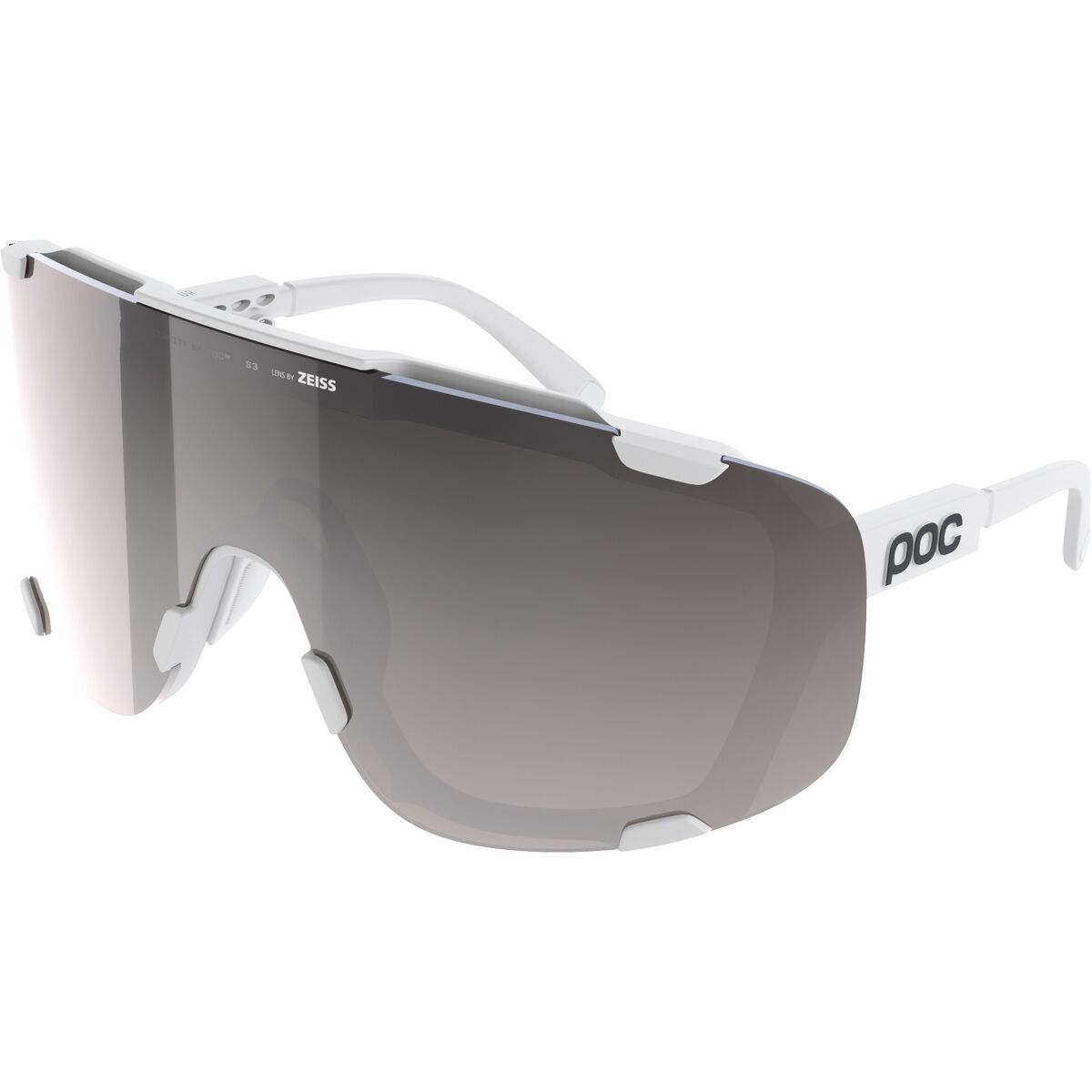 POC Devour Sunglasses Hydrogen White/Clarity Road/Sunny Silver, One Size - Men's