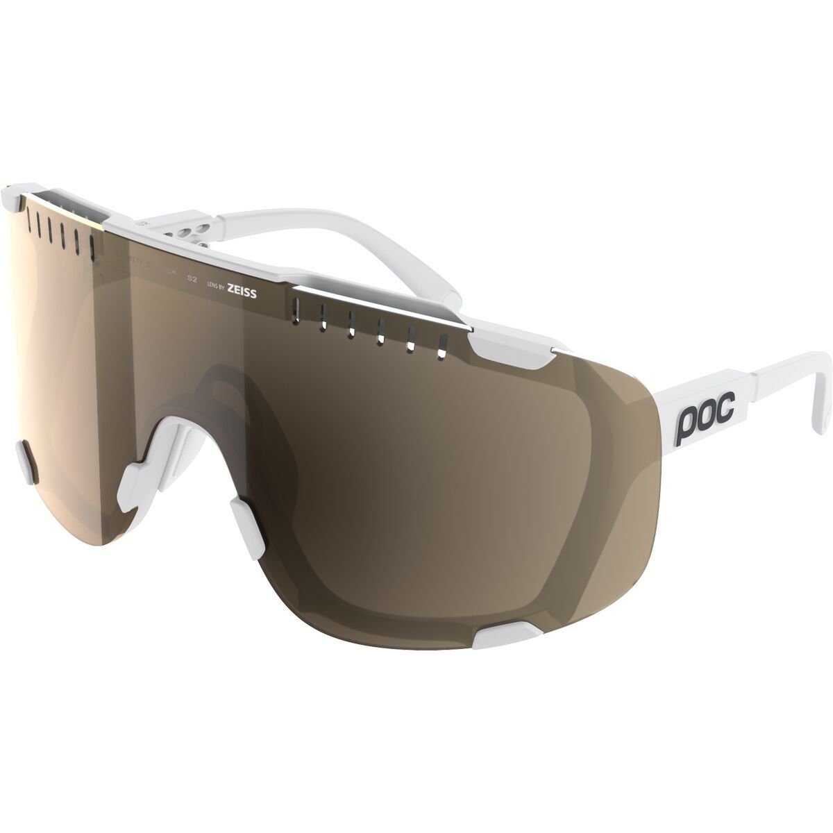 POC Devour Sunglasses Hydrogen White/Clarity Trail, One Size - Men's