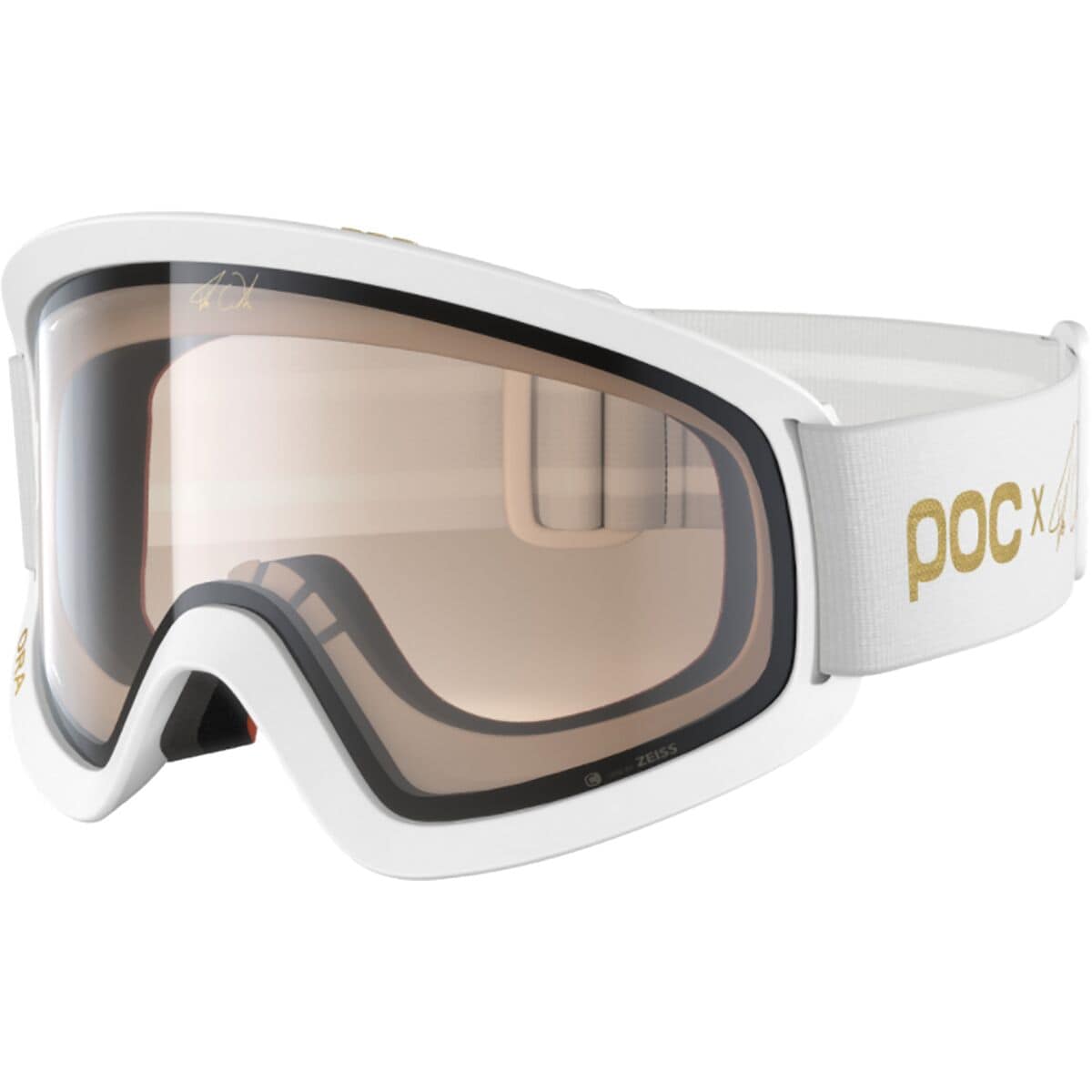 POC Ora Clarity Fabio Edition Goggles Hydrogen White/Gold, One Size