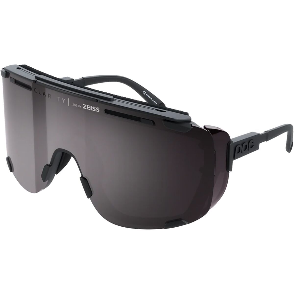 POC Devour Glacial Sunglasses Uranium Black/Clarity Universal, One Size - Men's