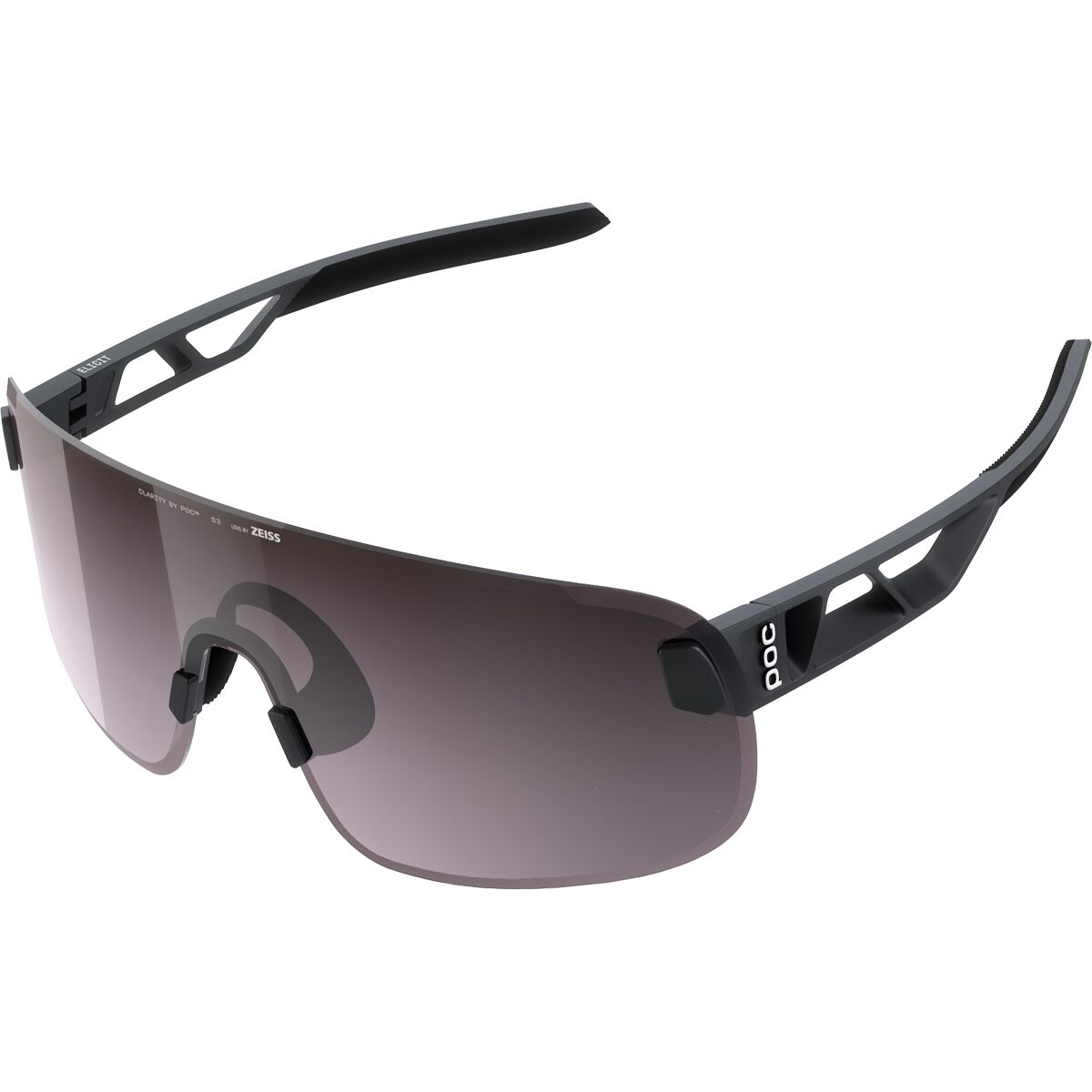 POC Elicit Sunglasses Uranium Black/Clarity Road/Sunny Silver, One Size - Men's