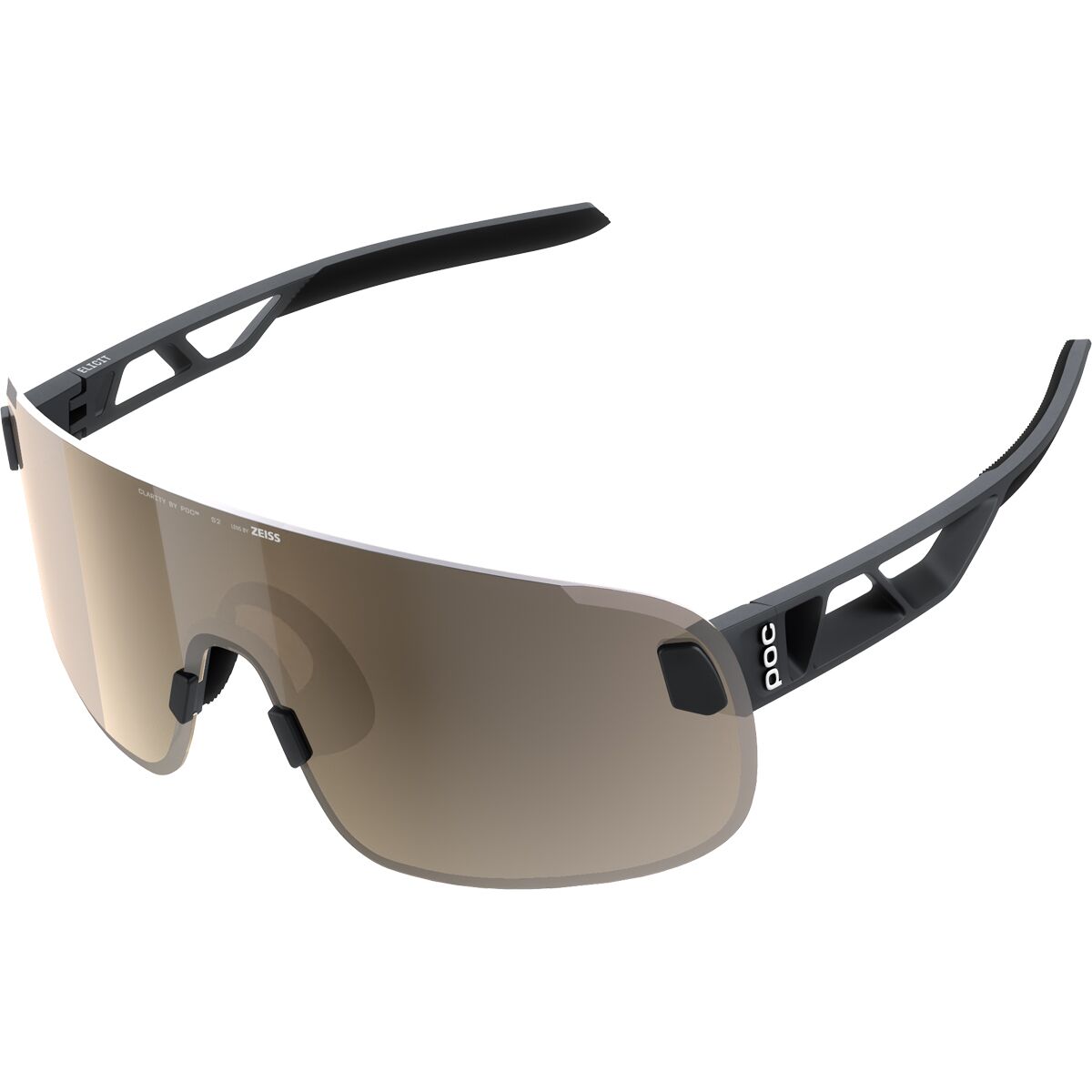 POC Elicit Sunglasses Uranium Black/Clarity Trail, One Size - Men's