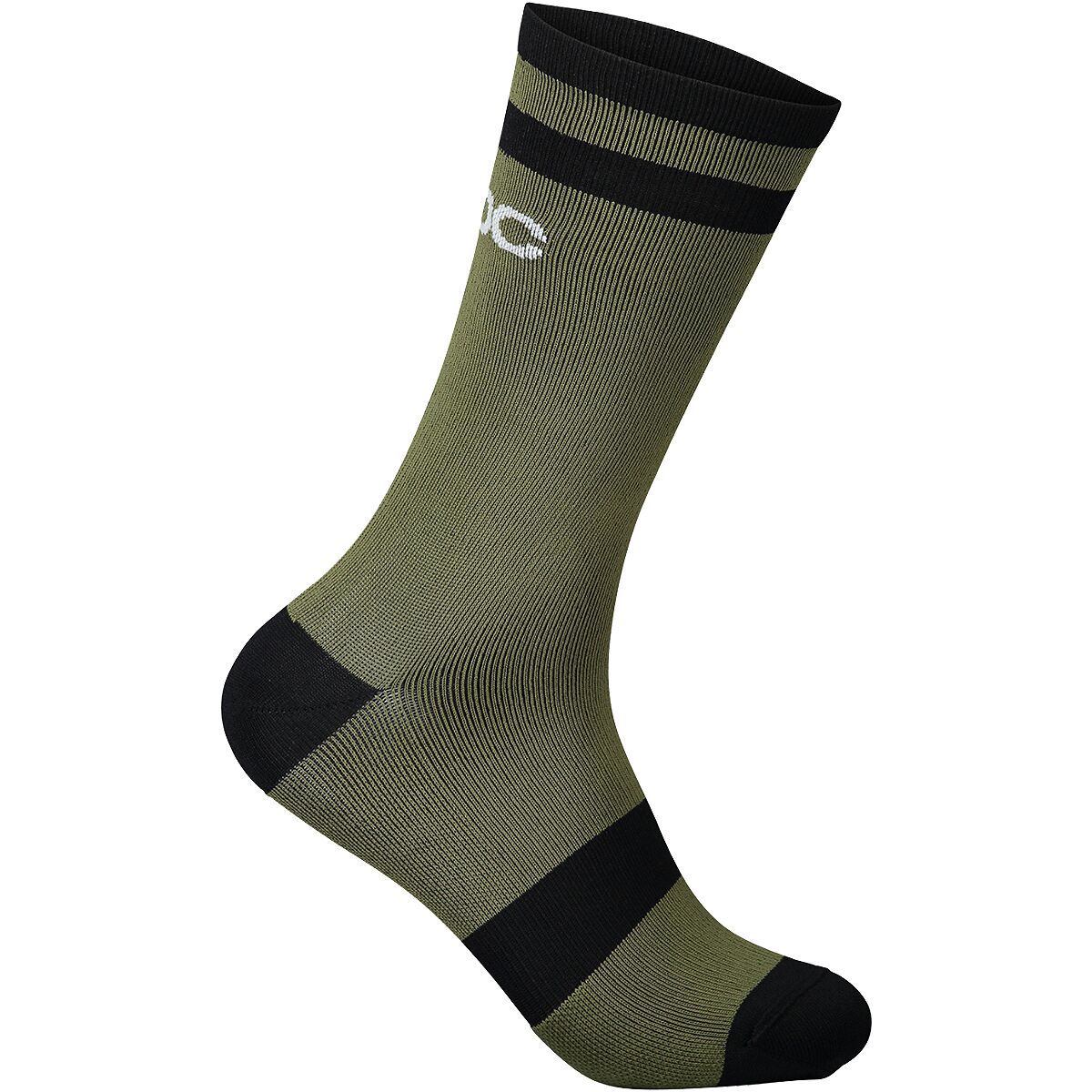 POC Lure MTB Long Sock Epidote Green/Uranium Black, L - Men's