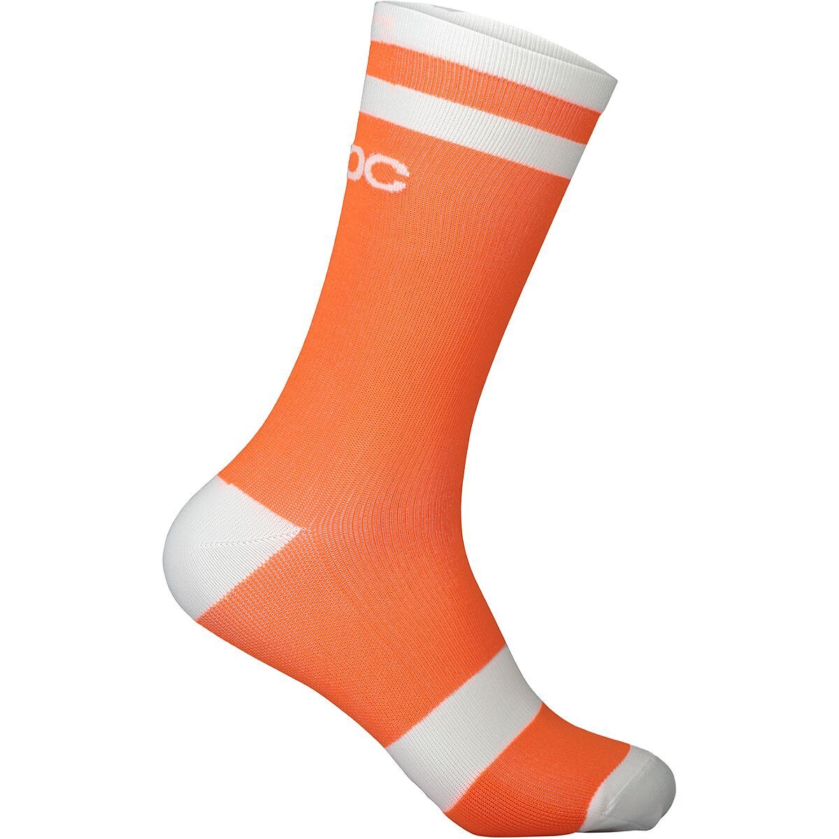 POC POC Lure MTB Long Sock Zink Orange/Hydrogen White, M - Men's