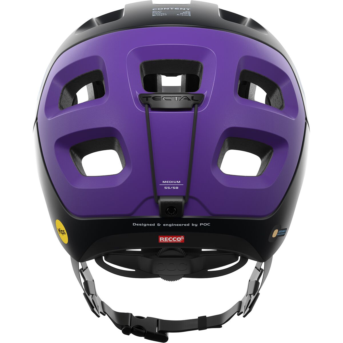 POC Tectal Race ヘルメット Mサイズ ブラック/パープル POC Tectal Race Mips Helmet - Men