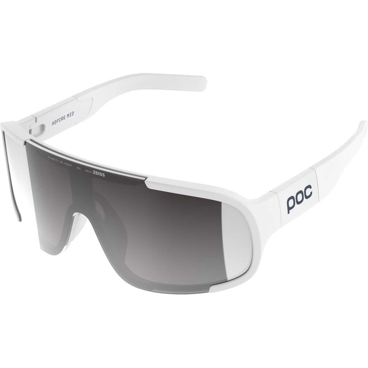 POC Aspire Mid Sunglasses Hydrogen White/Clarity Road/Sunny Silver, One Size - Men's