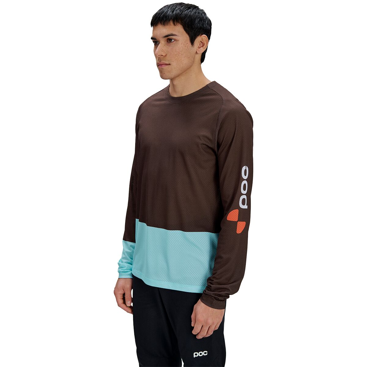 POC POC Motion Air Long-Sleeve Jersey - Women's Bronzite Brown/Lazurite Blue, M