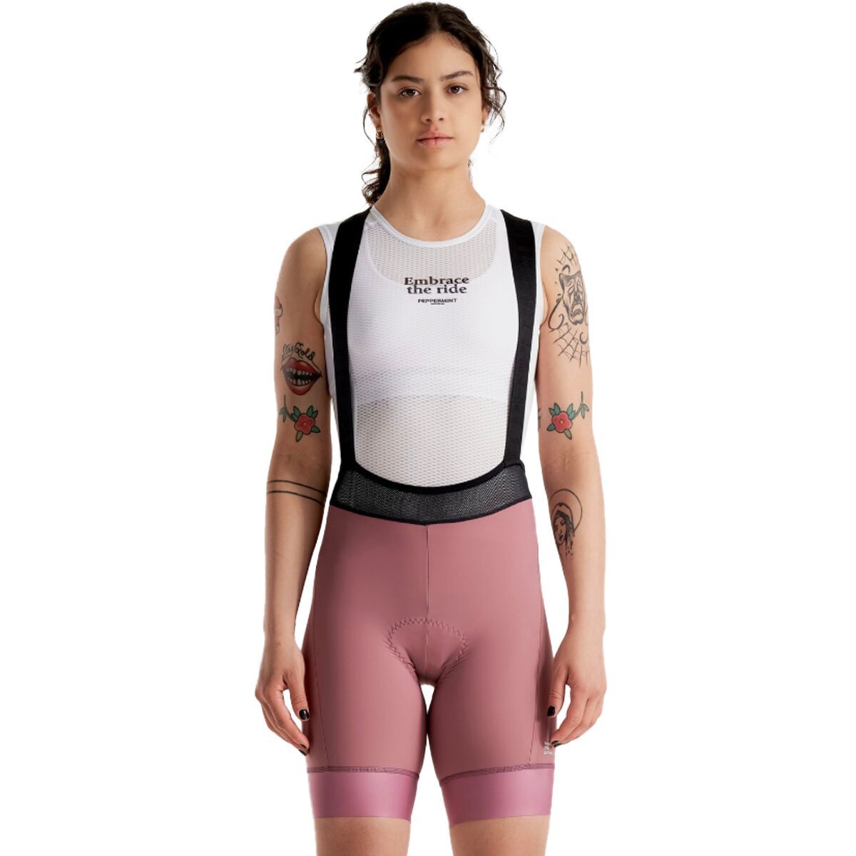 Peppermint Cycling Signature Bib - Women's Blush, L