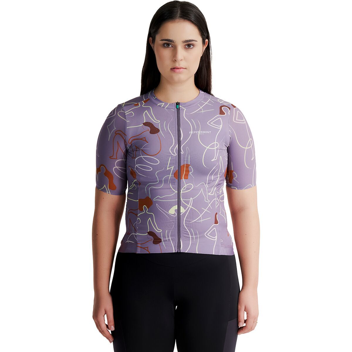 Peppermint Cycling Peppermint Cycling Signature Short-Sleeve Jersey - Women's Silhouette Cloudy, XL