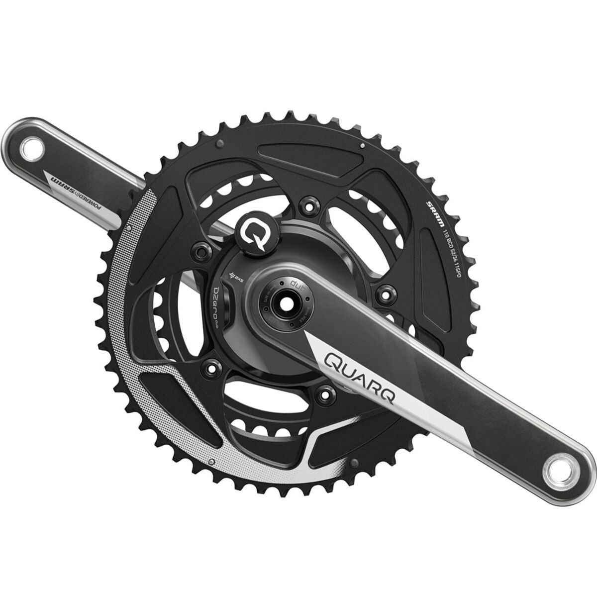 Quarq Quarq DZERO DUB Road Power Meter Crankset Black, 172.5mm/52-36T