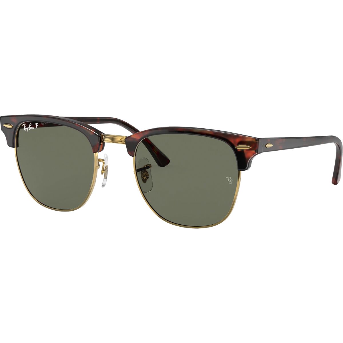 Ray-Ban Ray-Ban Clubmaster Polarized Sunglasses Havana/G-15 Green, 55