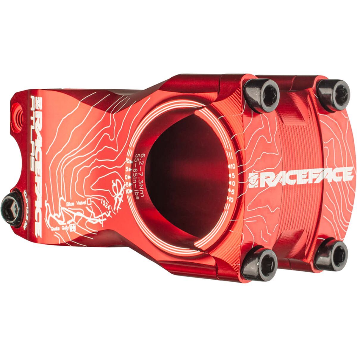Race Face Atlas Stem Red, 50mm/0 Degree, One Size