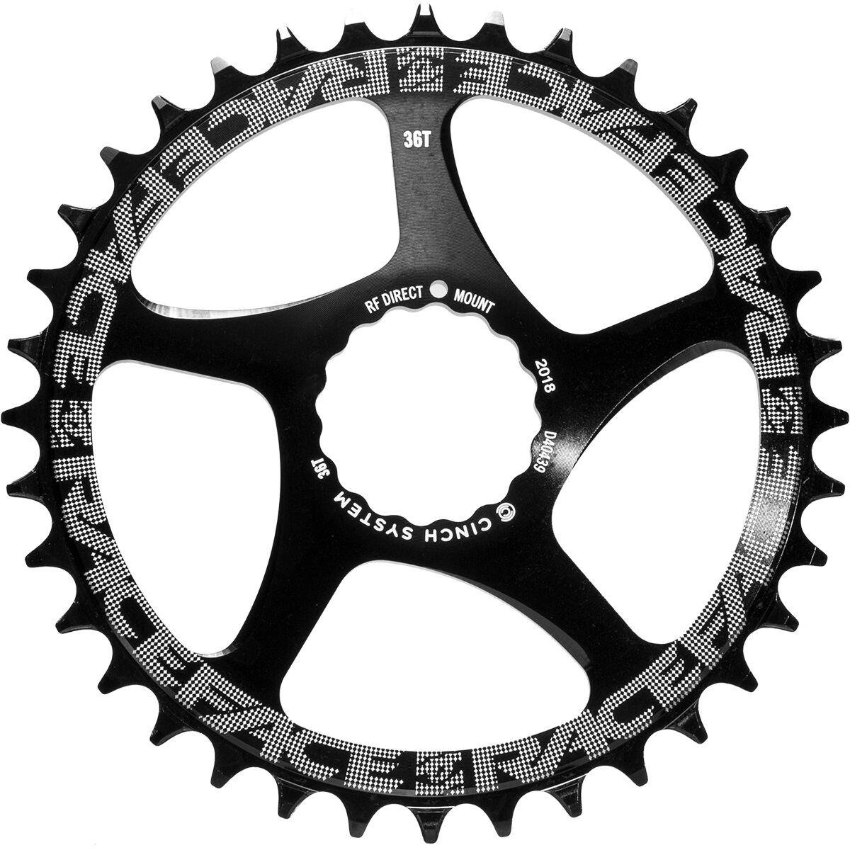 Race Face Narrow Wide Cinch Direct Mount Chainring Black, 38T