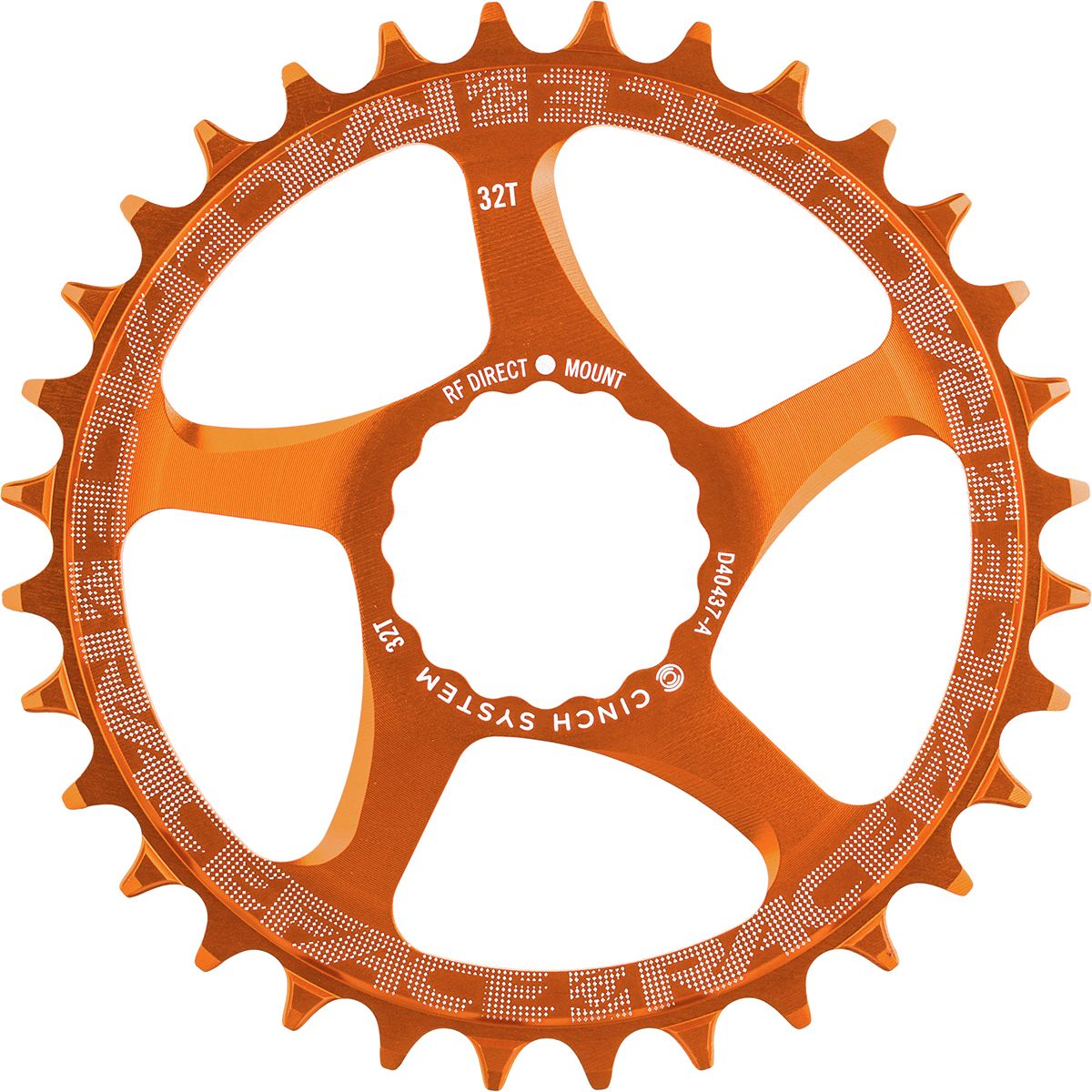 Race Face Narrow Wide Cinch Direct Mount Chainring Orange, 32T