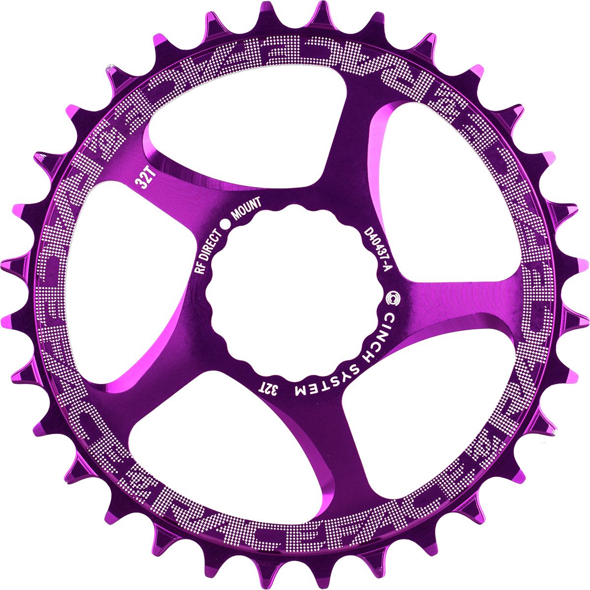 Race Face Narrow Wide Cinch Direct Mount Chainring Purple, 32T