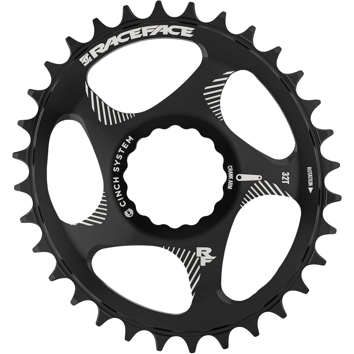 Race Face Narrow Wide Cinch Direct Mount Oval Chainring Black, 32t